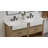 Maxbano Farmhouse 60" Double Bathroom Vanity with Stone Sink-106905979