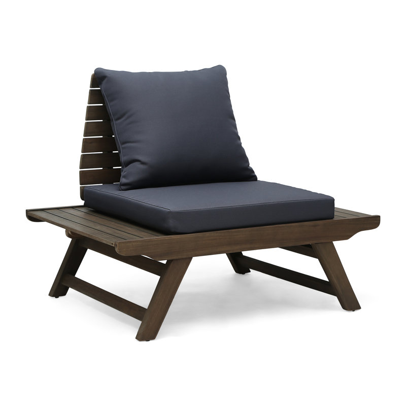 Dark Grey Furniture With Spill- Lining And Enlarged Seat Wood Cushion Broad Panel -