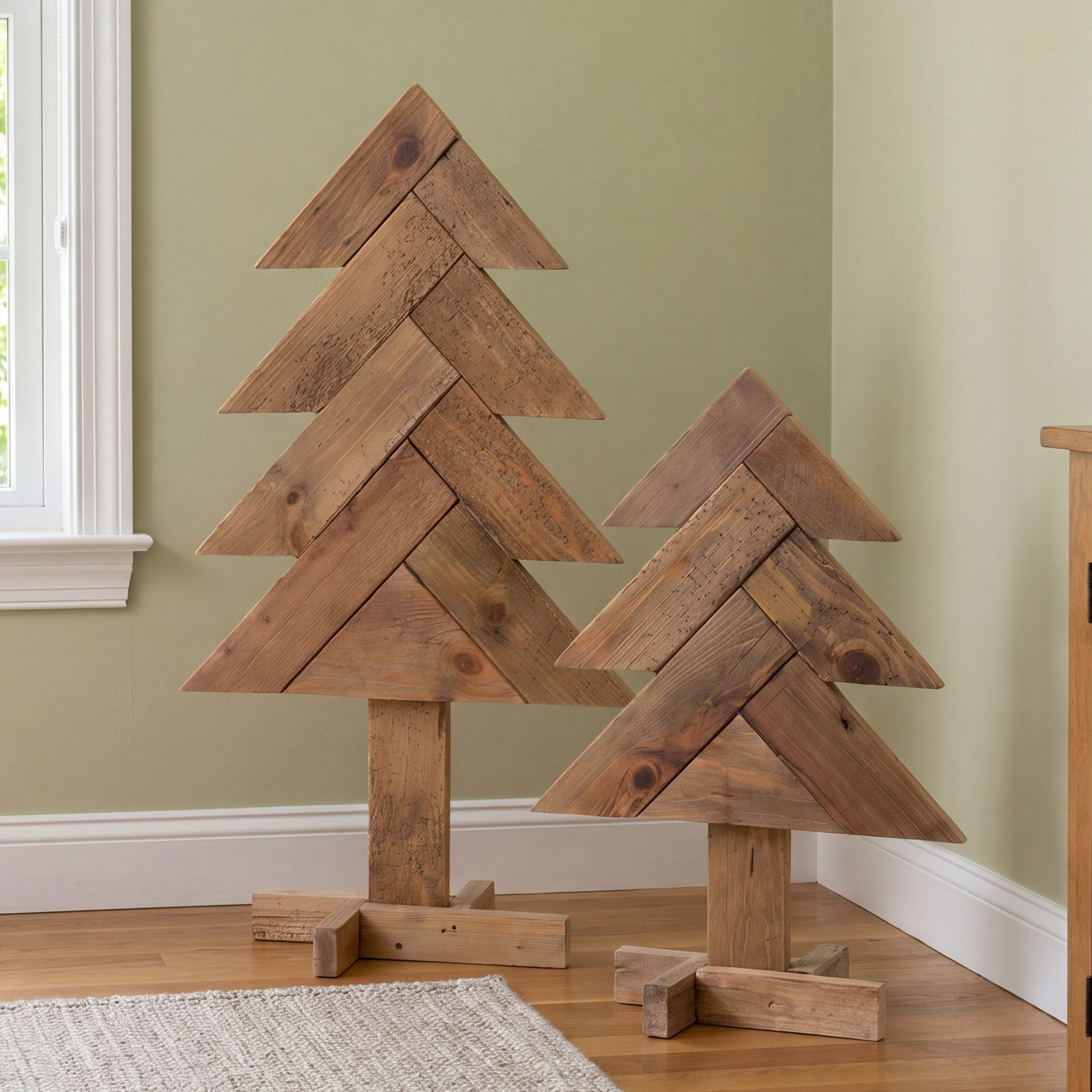 Graubert 2-Piece Wooden Tabletop Tree Set