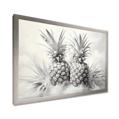 Pineapples Charm In Fog - Pineapples Canvas Wall Art