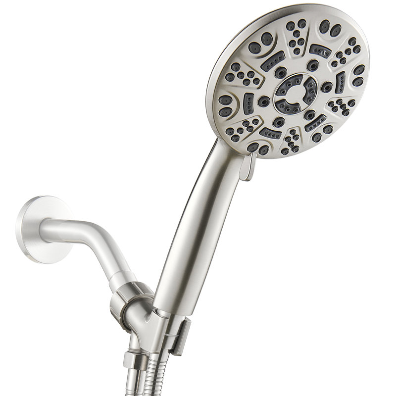 MultiFunctional 8-Spray Shower Head with Hose, Brushed Nickel