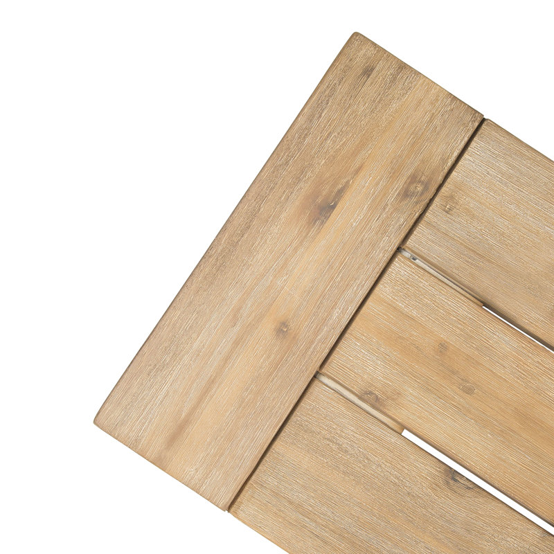 Banc d'extérieur avec panneau à lattes et structure en bois d'acacia