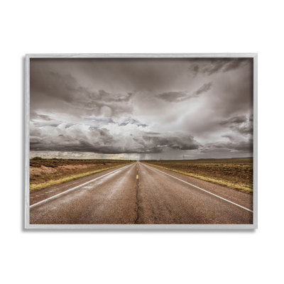 Open Road Under Stormy Sky Western Landscape