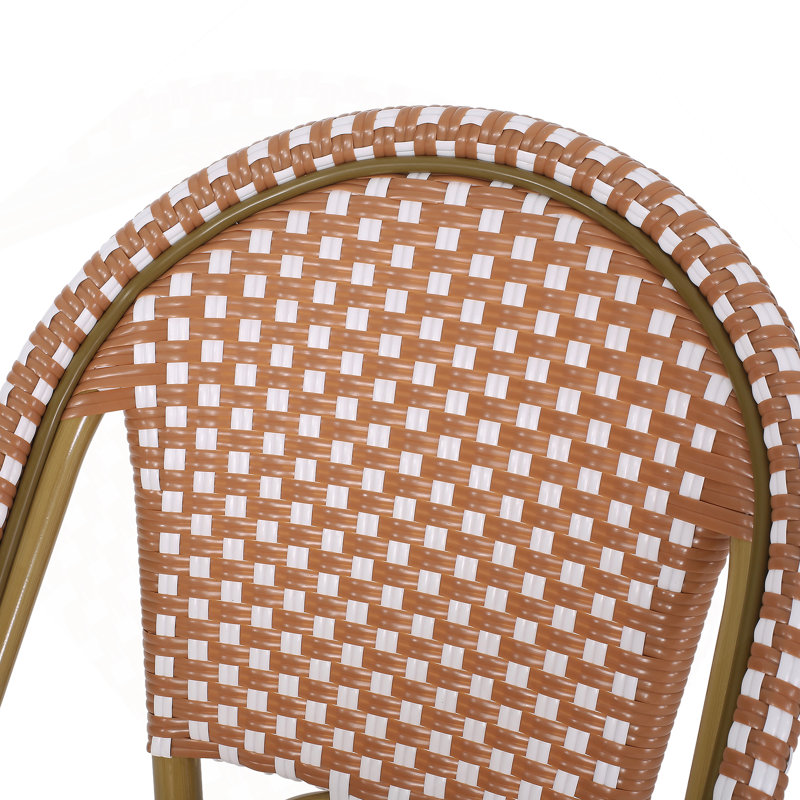 Tabourets de bar 4 pieds en aluminium rouille avec repose-pieds