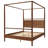 Solid Wood Canopy Bed Frame Four Posters Bed No Box Spring Needed,Queen Size