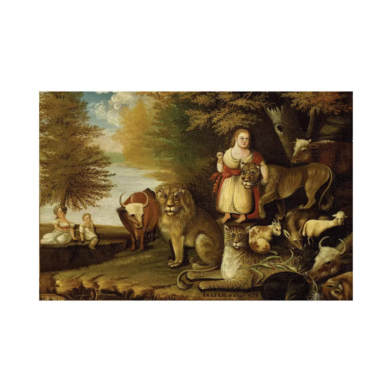 Peaceable Kingdom, C.1830-32 by Edward Hicks - Wrapped Canvas Painting, 66.04 cm H x 45.72 cm W x 1.91 cm D