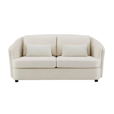 Lin beige élégant - complétant votre espace de vie avec des coussins rembourrés de mousse pour un soutien optimal