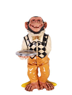 Small Monkey Butler Statue