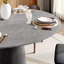 Ensemble de table de salle à manger à piédestal moderne avec chaises à dossier courbé-1910220569-1910220572-1910220574