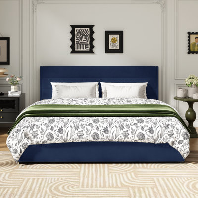 Brezzy Upholstered Storage Bed with Wingback