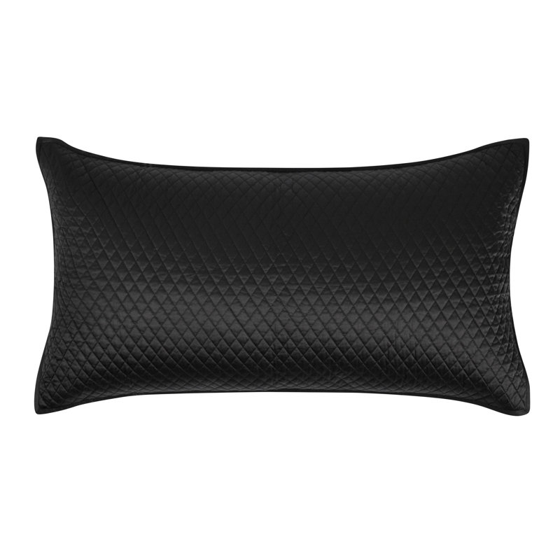 Winthrop Sateen Sham, King, Black