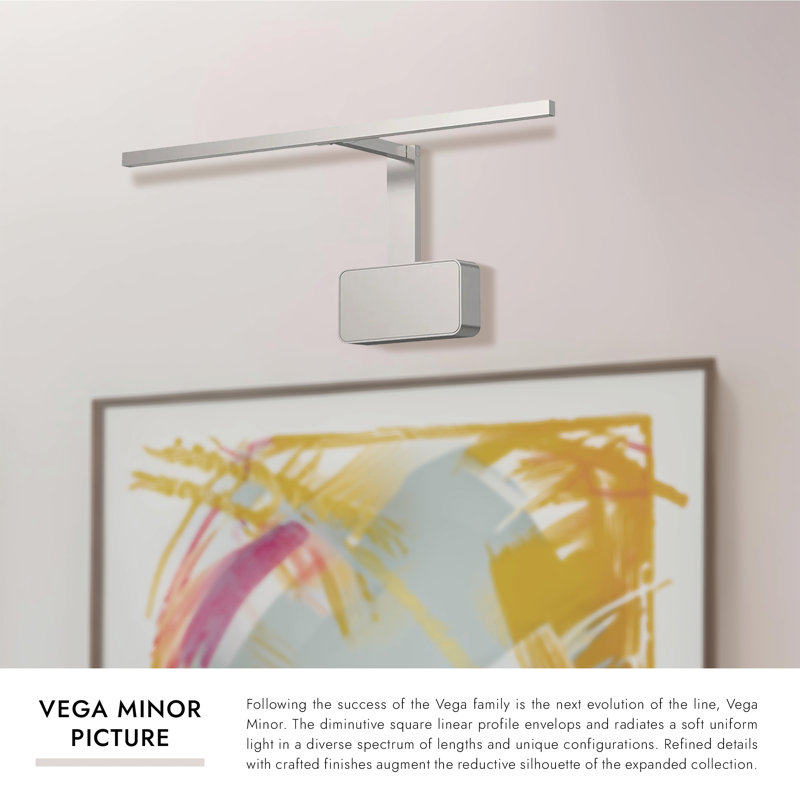 Vega Dimmable LED Wall Mounted Picture Light, Black