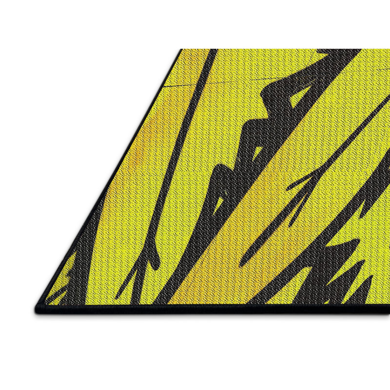 Tapis de surface verte à motif de mer, Rectangle 5 pi x 7 pi