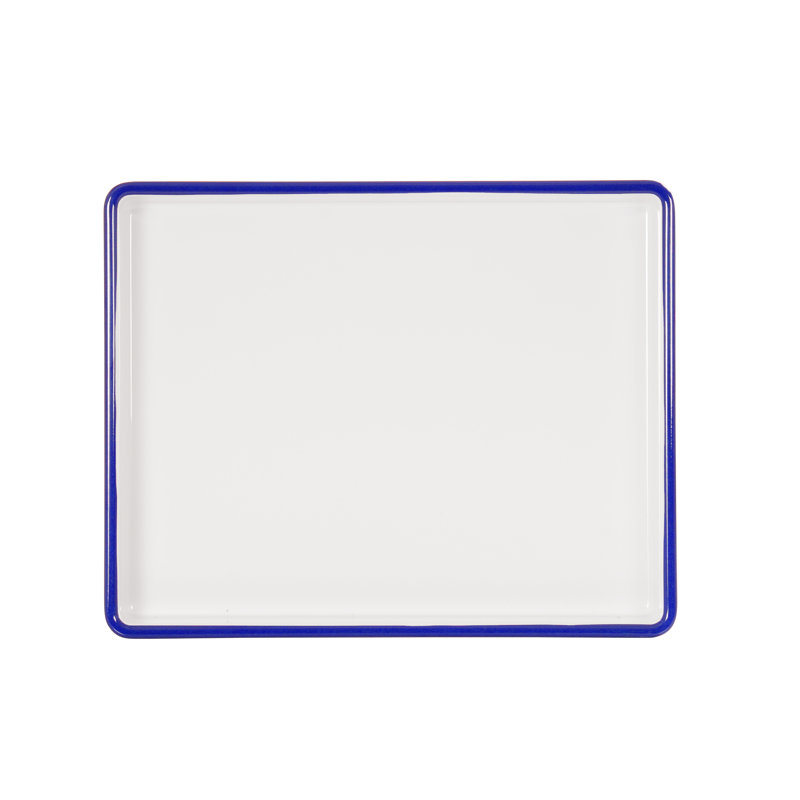 Plateau de service en mélamine émaillée, H 2 po x l 15 po x P 12 po