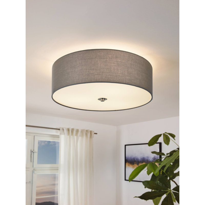 Patience Fabric Flush Mount, Grey