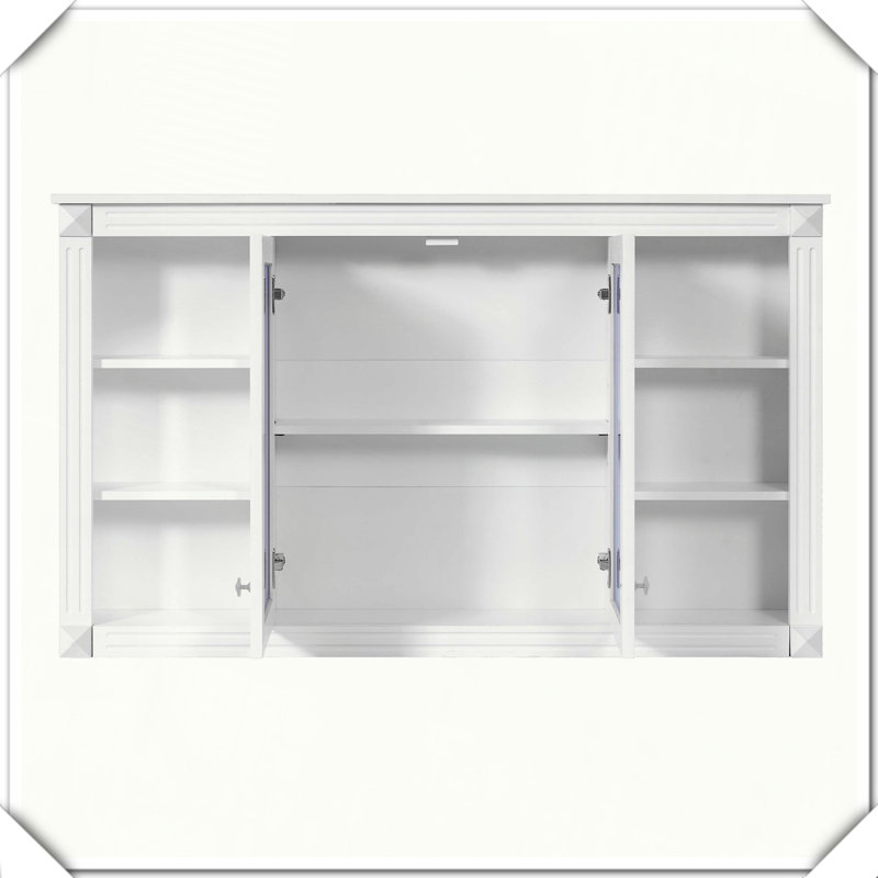 Armoire à pharmacie murale avec miroir, Blanc