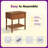 24'' Turned Solid Wood Spindle Nightstand with Drawer&Open Shelf,Brown-535674762-534350924