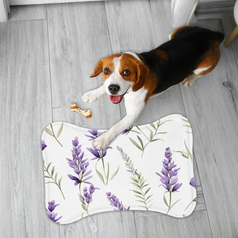 Tapis d'alimentation en os 1 pièce Serene Lavender, Grand (14 po)