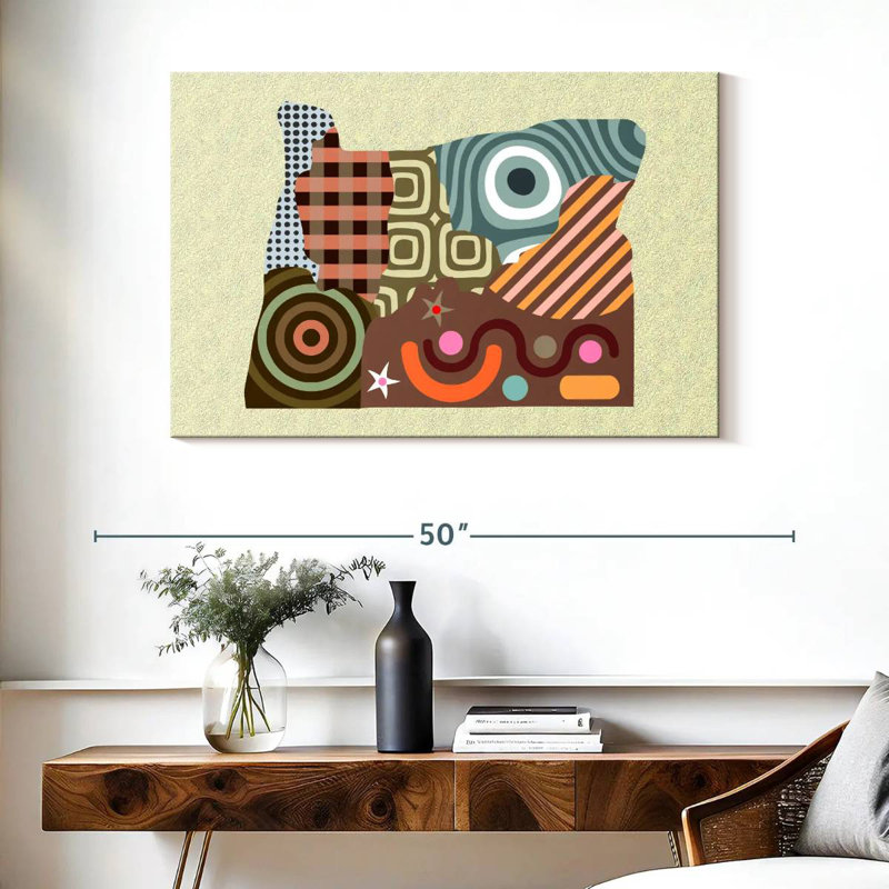 Oregon State Map, 26" H x 39" W
