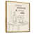 Toile avec cadre flottant or
