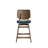 Lyan Wood Counter Chair With Teal Cushion (Set Of 6), Walnut-684024909-684338177