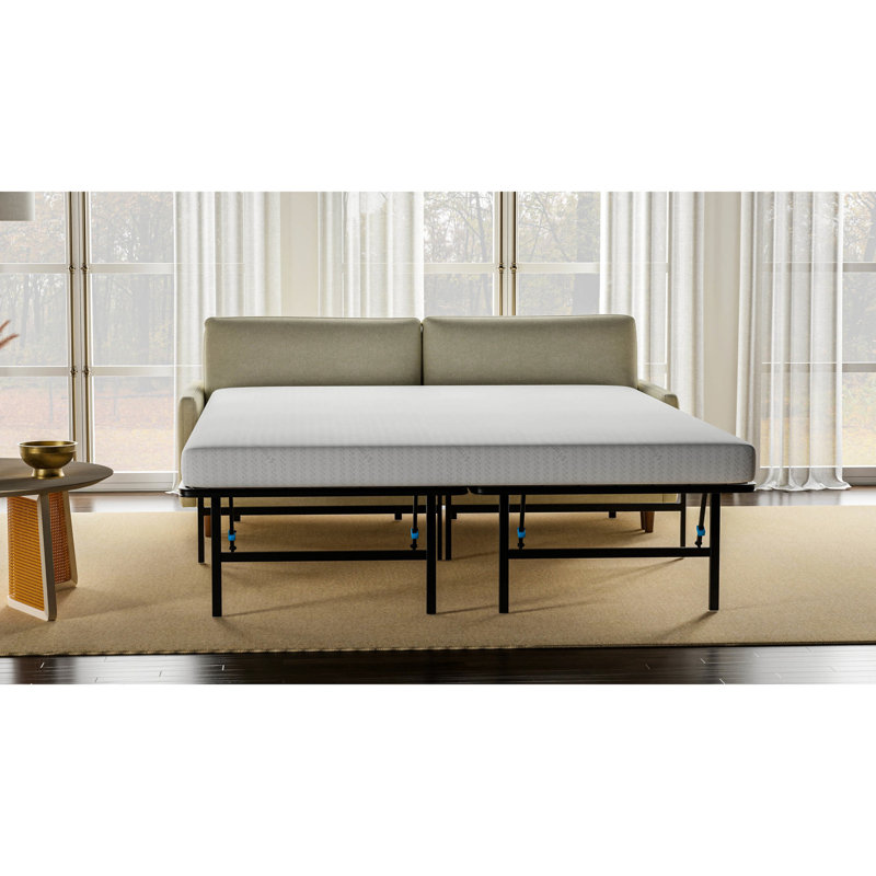 Matelas pour lit simple - Mousse à mémoire de forme de 1 po et base en tricot 100% antidérapante en tissu tricoté à haute densité de 280 g / m² blanc + gris