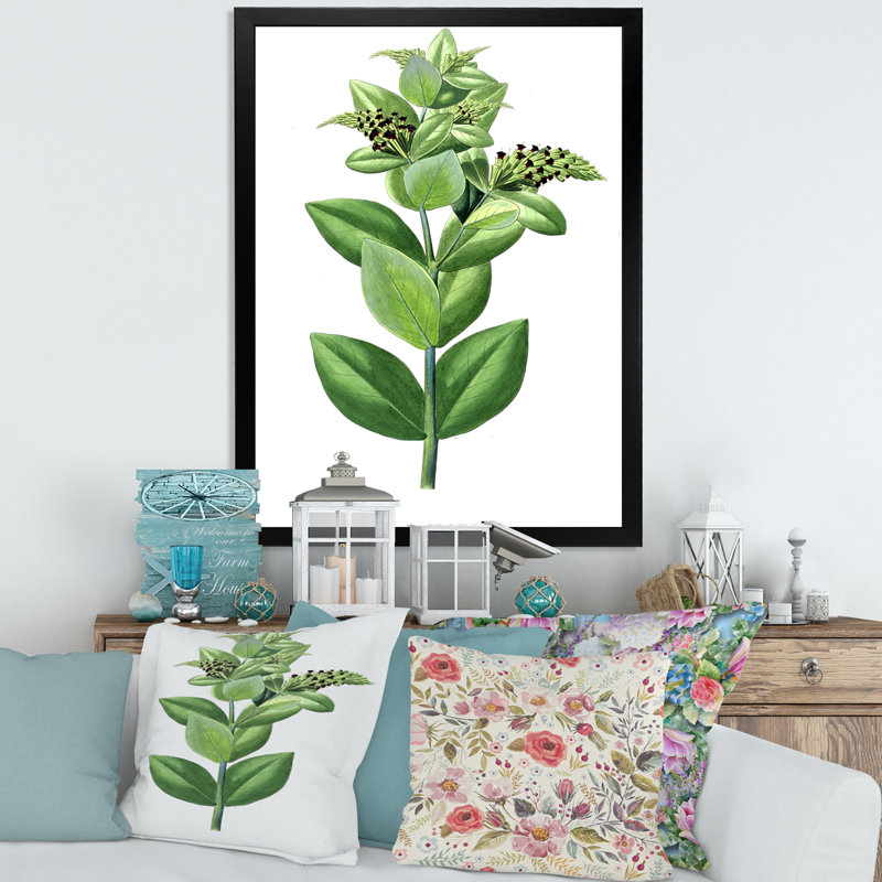 «Leaves Plants VI», reproduction sur toile encadrée, H 32 po x l 24 po x P 1 po, Noir