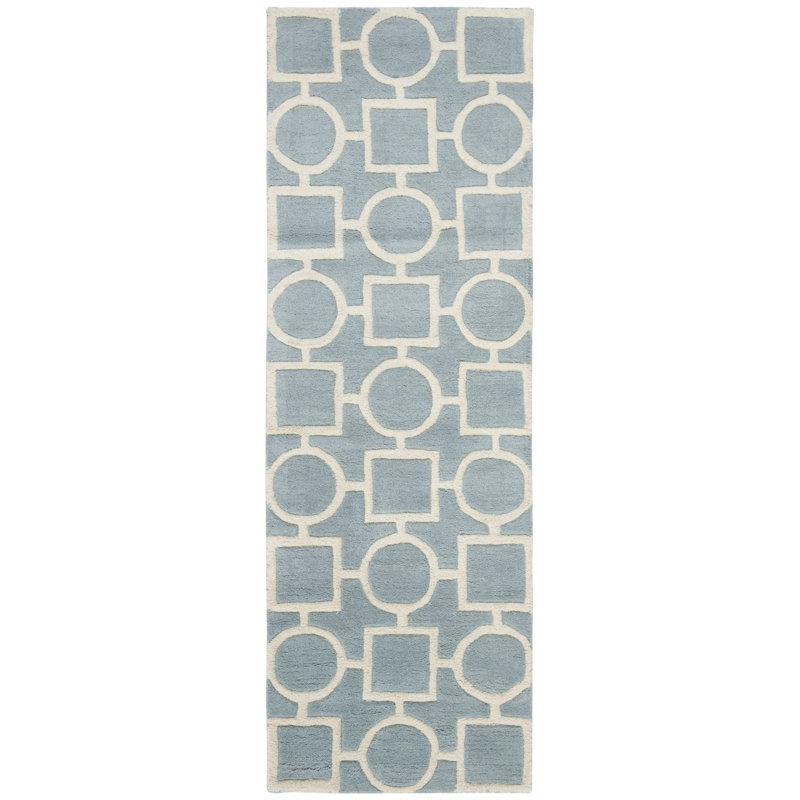 Teresita Hand Tufted Wool Geometric Rug, Runner 2'3" x 7'