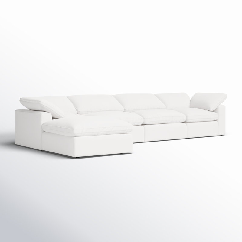 Canapé et chaise Wonardo, Tissu en coton blanc