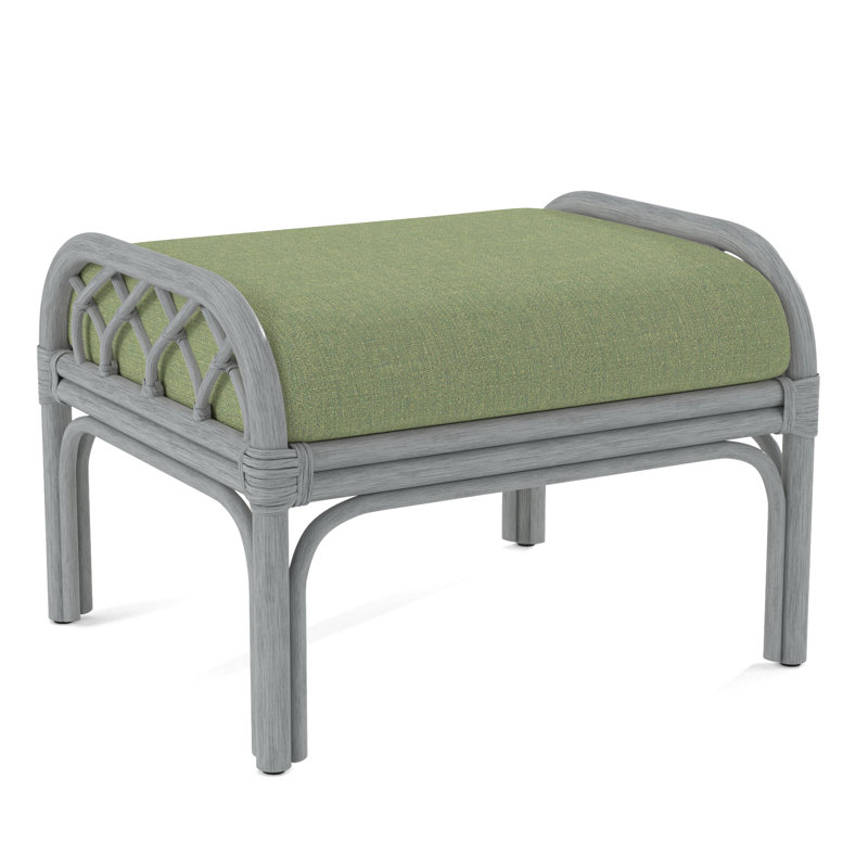 Edgewater Ottoman, Brown Geometric, 0456-33, Nickel