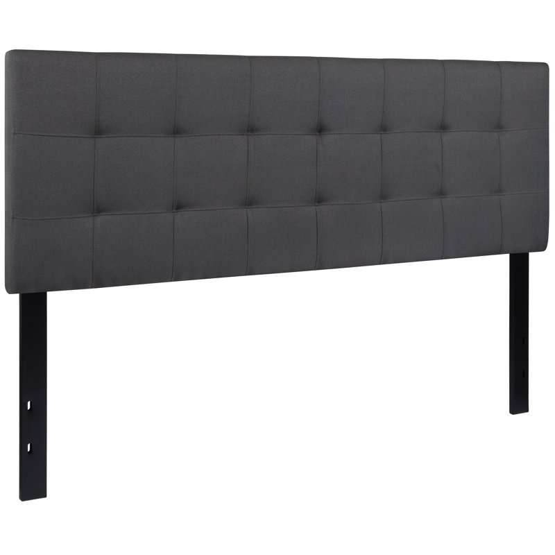 Ciriaca Quilted Tufted Upholstered Headboard, Dark Gray, Queen