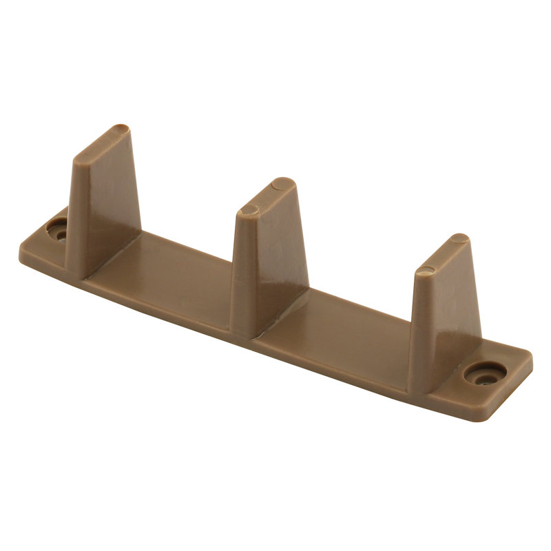 Guide de porte de placard en plastique pour portes épaisses de 1 3/8 po, brun (ensemble de 1), Brun