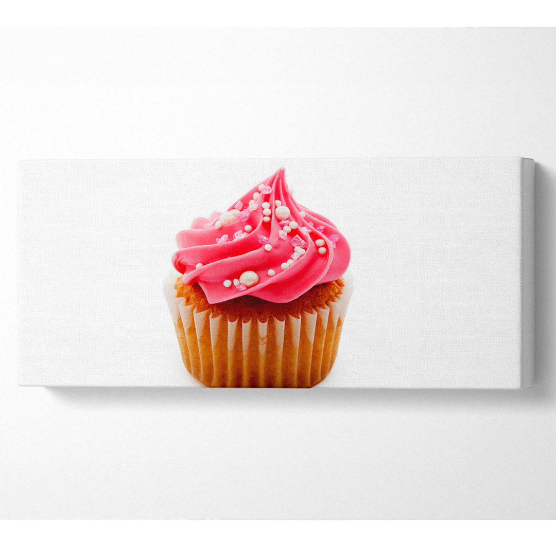 Schöne rosa Cupcake-Panorama-Leinwand