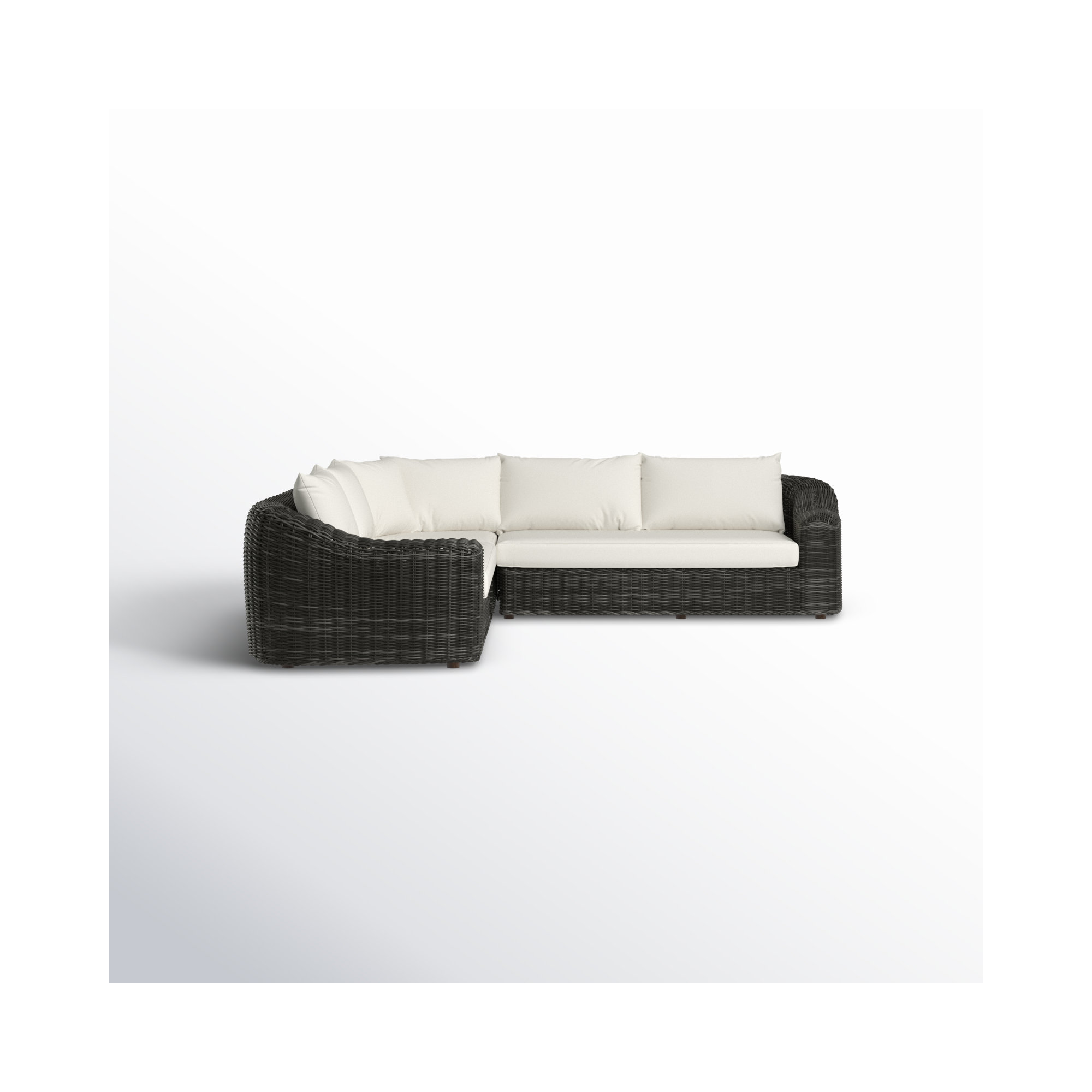 Cosha Upholstered Sectional, Charcoal