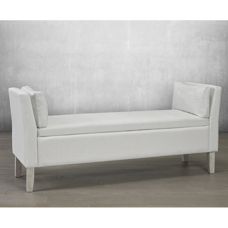 Banc rembourré Petillo, Gris
