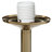 Metal White Floor Lamp with Round Ribbed Shade