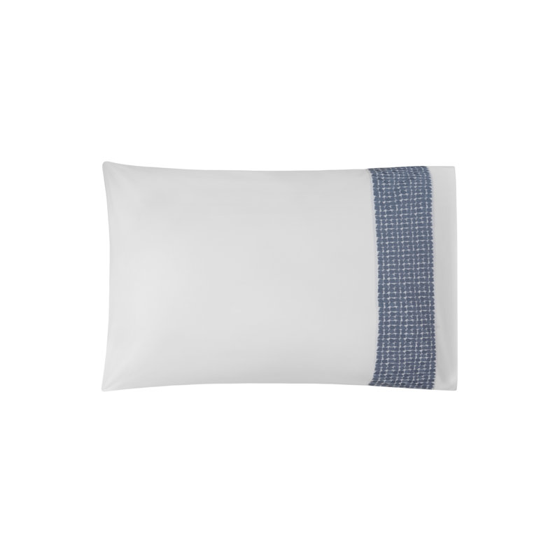 Lagos 100% Cotton Percale pillowcases (pack 2 un), white-french blue, King