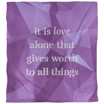 Housse de couette à simple citation inspiration love