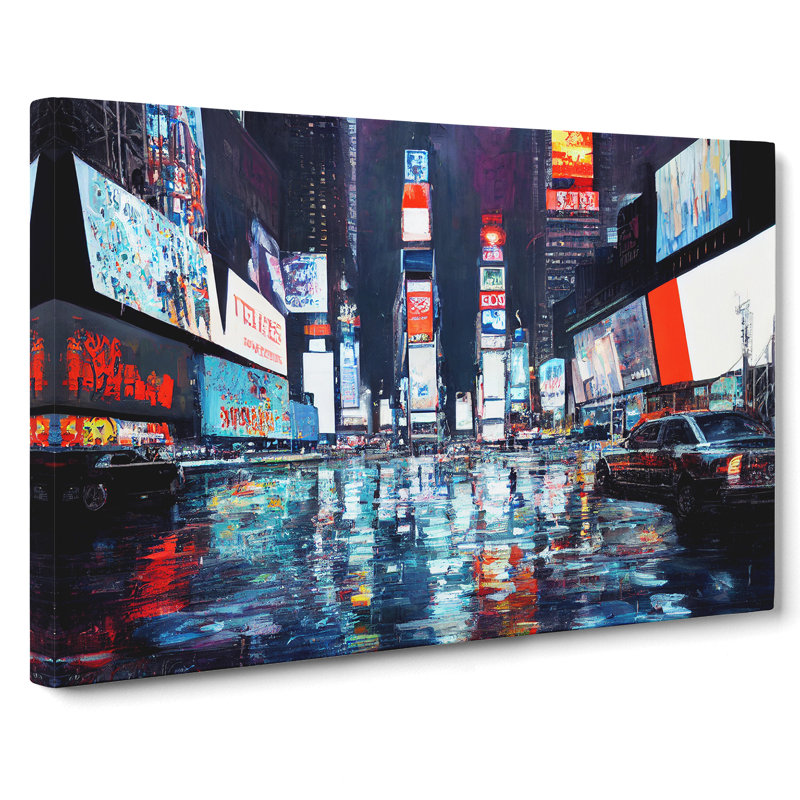Times Square Vol.1 - Wrapped Canvas Painting, 35cm H x 50cm W x 3cm D