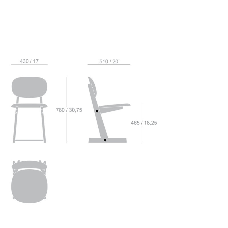 KufenKarl Solid Wood Dining Chair, Oak