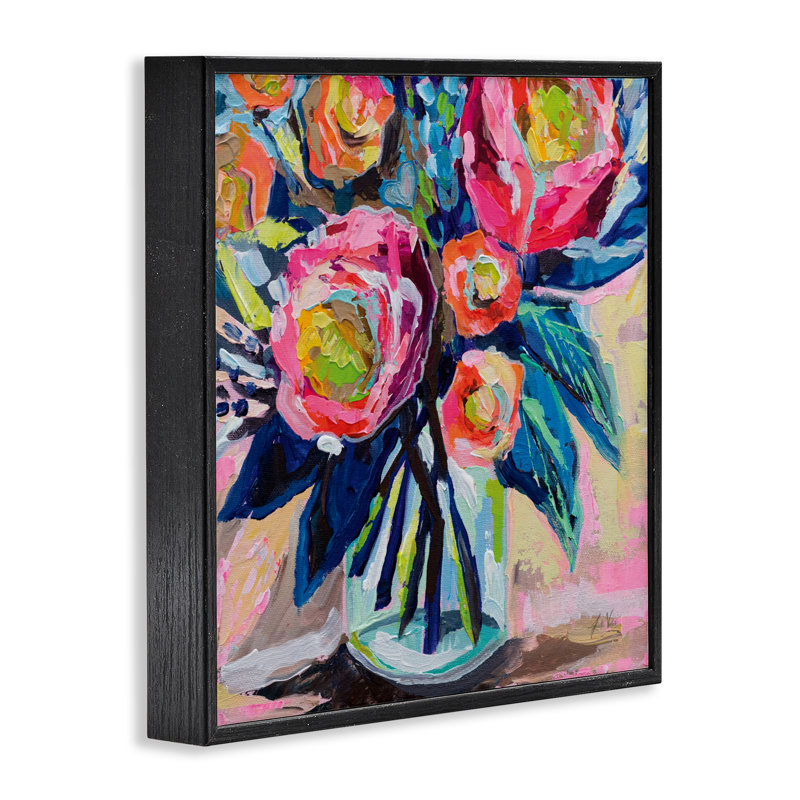 Parce que vous m'aimez, giclée encadrée, design par Jeanette Vertentes, H 24 po x l 24 po, Giclée encadrée noir minuit