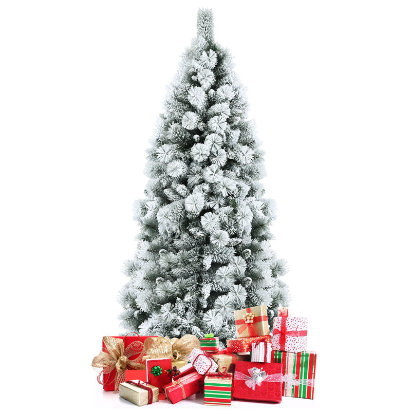 Arbre de Noël effilé 7 pi avec pin blanc effilé