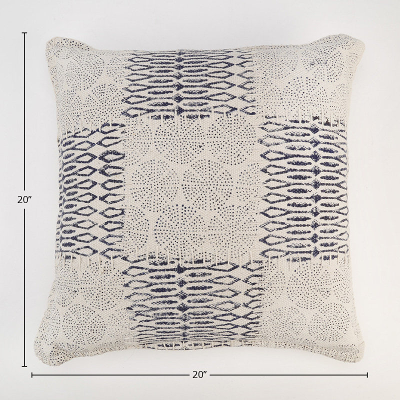  Cotton Geometric Throw Pillow