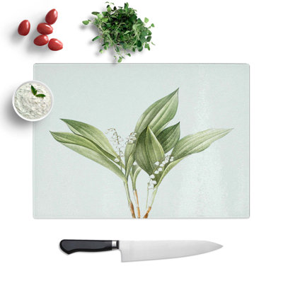 Glass Lily of The Valley by Pierre-Joseph Redoute Chopping Board