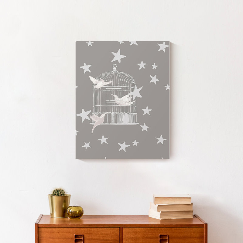Cage sur toile, H 20 po x l 16 po x P 1,25 po