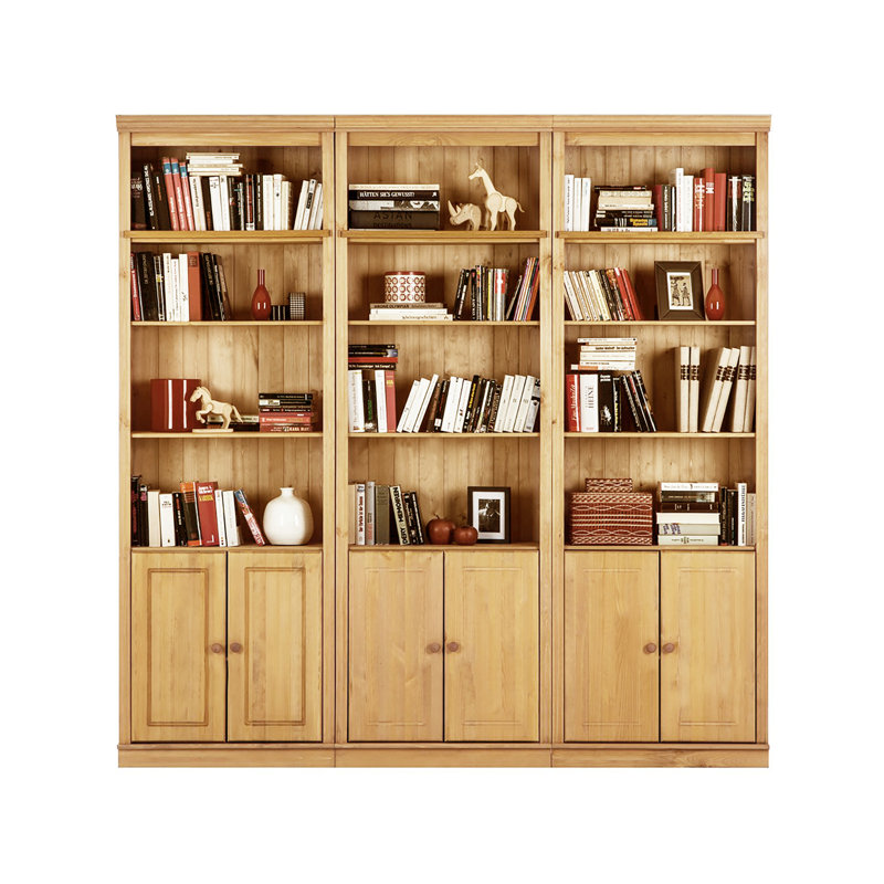 Delbis 223cm H x 222cm W Library Bookcase