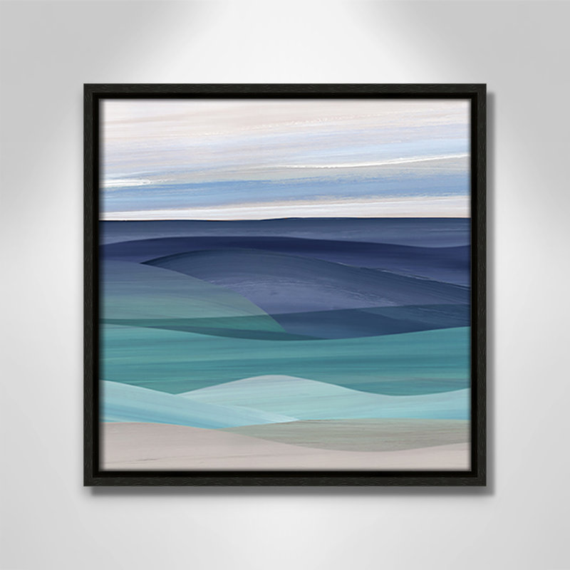 «Blue Valley Print» par Carol Robinson, Espresso, H 13,5 po x l 13,5 po x P 2 po