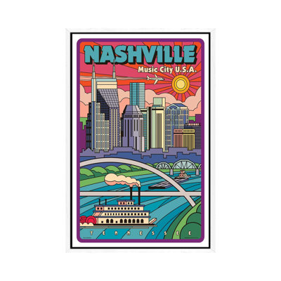 Nashville Pop Art Travel by Jim Zahniser - Print on Canvas