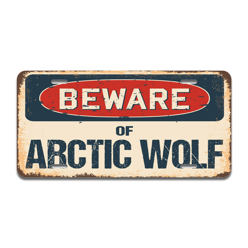 Cadre en aluminium «Beware of Arctic Wolf»