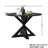 5-piece Dining Set, Cross-Buck Round Table with 4 Tufted Chairs-379331033